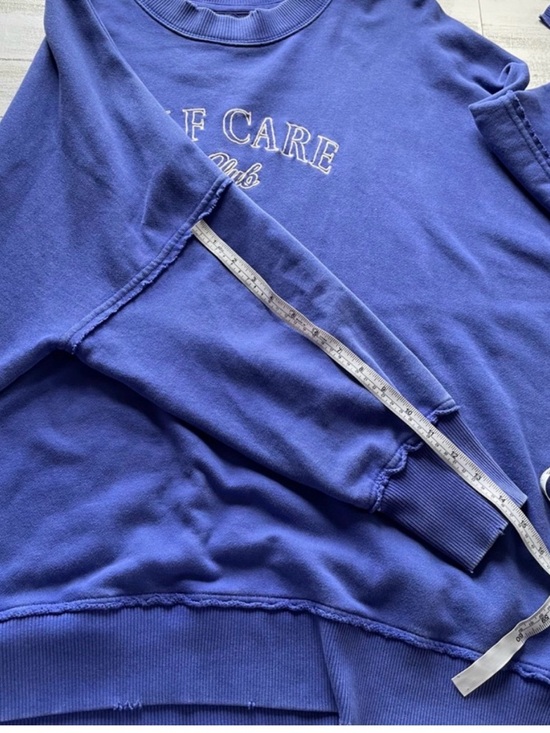 Aerie blue oversized Crewneck Sweatshirt - Self Care Club - Picture 8 of 10